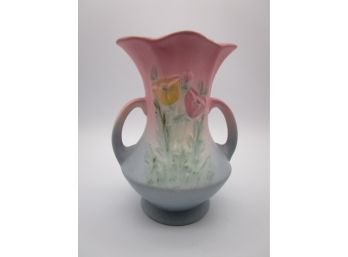 Hull Art Pottery Poppy Handled Vase