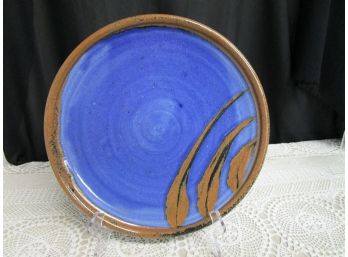 Large Studio Pottery Charger Plate Signed
