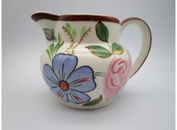 Vintage Blue Ridge Southern Potteries Hand Painted Floral Pitcher 'Anne'