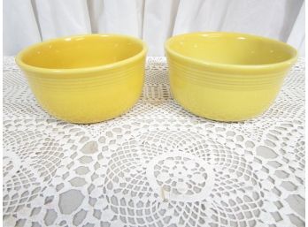 Pair Yellow Fiesta Cereal Or Small Serving Bowls
