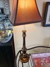 Glass Top Bar/wine Rack And Lamp