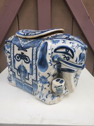 Chinoiserie Blue And White Plant Stand