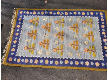 Floral Patterned Wool Rug