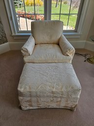 Pair Of Arm Chairs With Ottoman