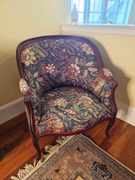 Beautifully Uphulstered Curved Back Arm Chair