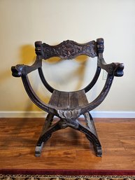 Antique European Savonarola Chair