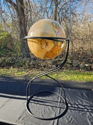 MCM Globe On Cast Iron Base
