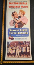 Always Leave Them Laughing Original Vintage Movie Poster