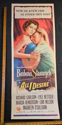 All I Desire Original Vintage Movie Poster