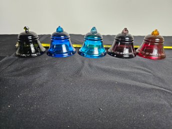 Colorful Collection Of Glass Telephone Bells