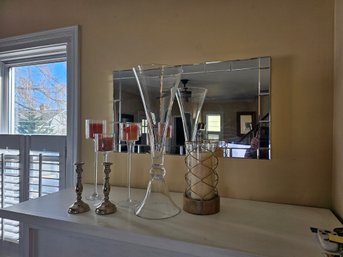 Mirror And Other Glass Items Seen Here