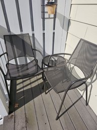 Small Outdoor Metal Seating Arrangement And Table