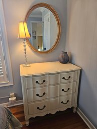 Classic White Dresser, Mirror And Lamp