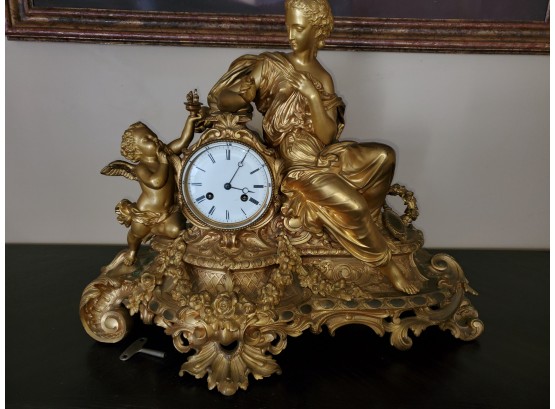 Stunning French Gilt Bronze Clock