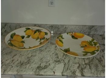 Beautiful Lemon Painted Bowls