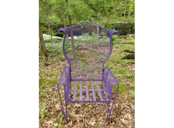 Lavender Iron Throne Style Chair