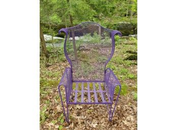Lavender Iron Throne Style Chair