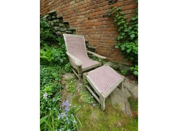 Outdoor Teak Chair And Ottoman