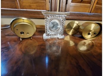 Three Small Clocks - Tiffany And Waterford