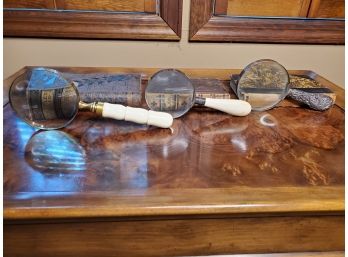 Lot Of Three Antique Magnifiers