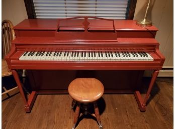 Red Upright Piano