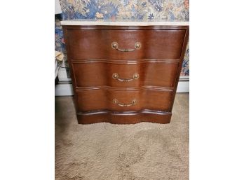Mahogany And Marble Top Dresser