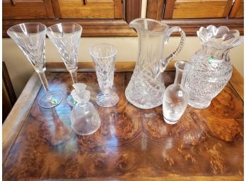 Lot Of Cut Glass / Waterford Included