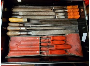 Set Of Snap On And Other Files And Chisels