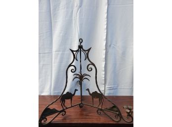 Middle Eastern Inspired Wrought Iron Candelabra