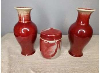 Oxblood Vase And Urn