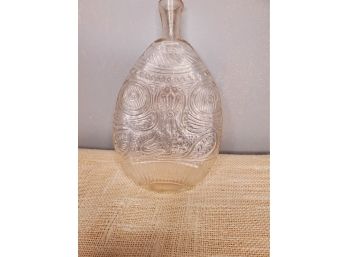 Antique Mold Blown Glass Flask