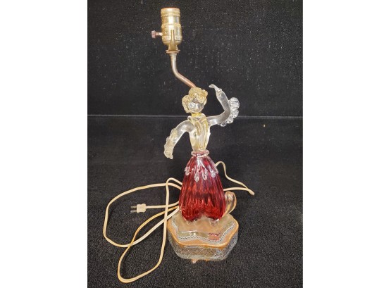 Murano Glass Figurine Lamp