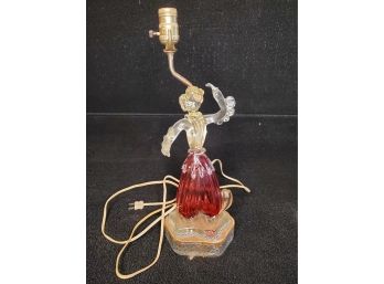 Murano Glass Figurine Lamp