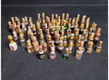 Lot Of 84 Antique Miniature Bottles Of Alcohol