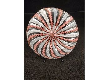 Murano Glass Plate Pinwheel Pattern