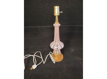 Pink Murano Glass Lamp