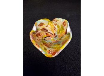 Murano Glass Dish Floral Pattern
