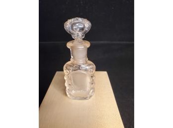 Antique Victorian Perfume Bottle, Plain Front Decorative Sides
