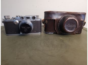 Leica Ernst Leitz Wetzler Camera, Nazi Insignia Lens Cap