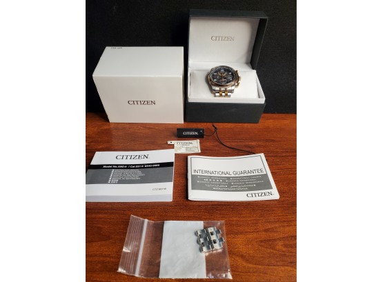 Citizen Model Ctzb6746 Graphite Face And Copper Accents, Solar Powered, Working Condition, All Paperwork