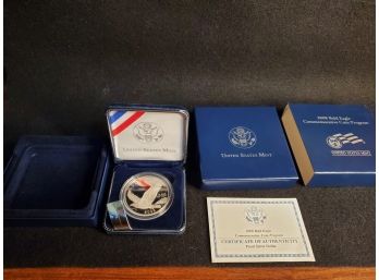 2008 Bald Eagle Silver Dollar, With Certificate Of Authenticity