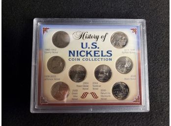 History Of The Us Nickle, Featuring A Coin From 1904 As Well As A 1936 Indian Head Nickle