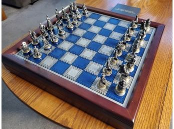 Franklin Mint Collectible Chess Set, Civil War Chess Set, Made Of Pewter