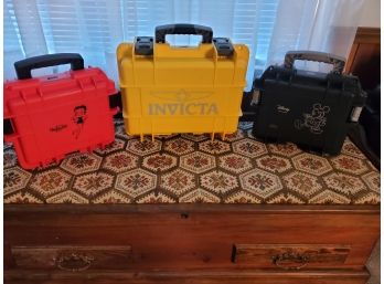 Lot Of Three Diver/watch Cases, Invicta Mickey Mouse And Betty Boop