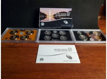 2014 US Mint Silver Proof Set With Cert. Of Auth.