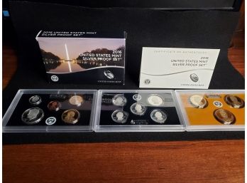 2016 US Mint Silver Proof Set With Certificate Of Authenticity