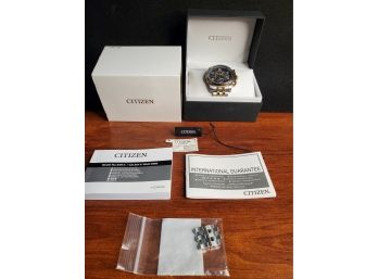 Citizen Model Ctzb6746 Graphite Face And Copper Accents, Solar Powered, Working Condition, All Paperwork