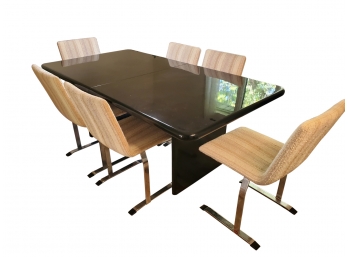 Fratelli Saporiti Dining Table, Chairs And Sideboard