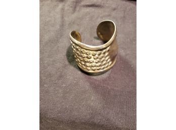 Large Silver Bangle Marked Mexico