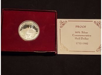 George Washington Commemorative Silver Half Dollar, Red Box